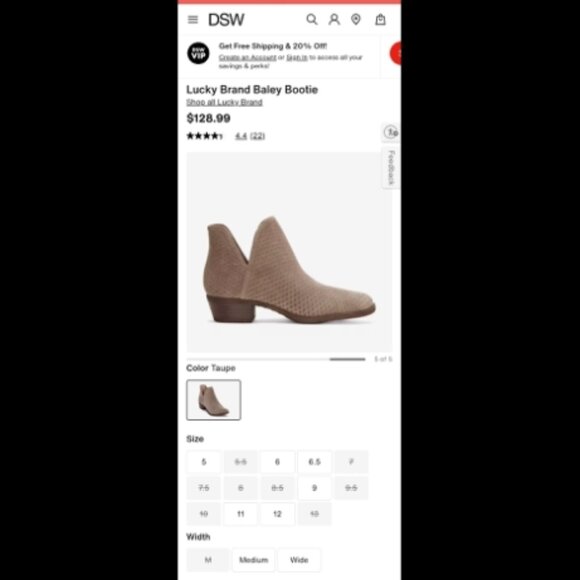 LUCKY BRAND Baley Ankle Boots Tan 7.5 - Picture 4 of 13